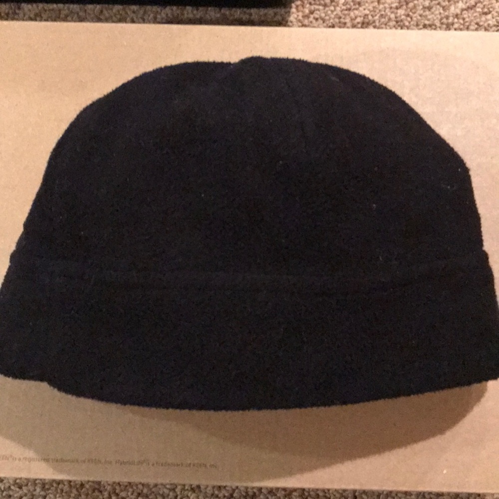 Black size 4-7 double layer fleece skull cap hat
